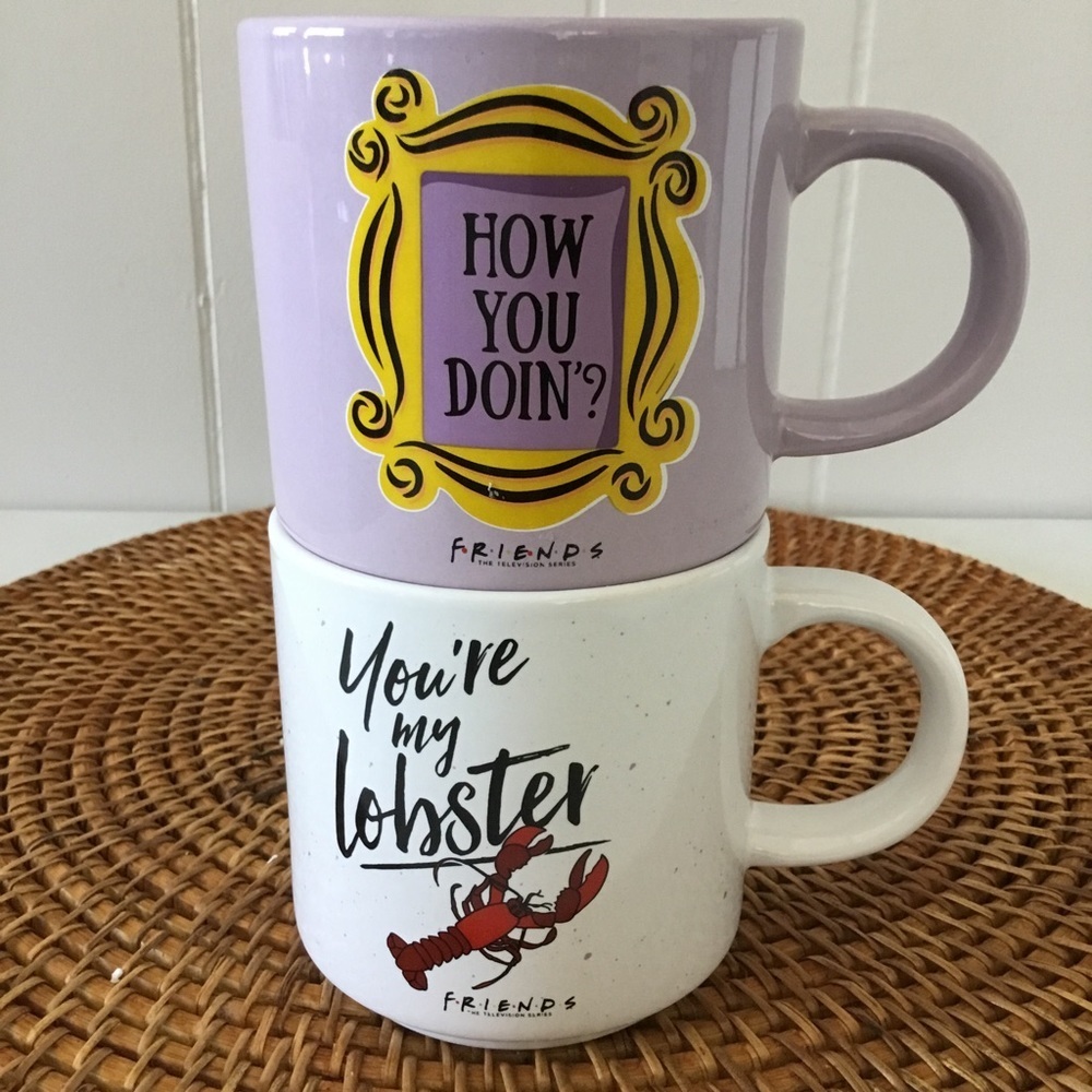 Friends Mugs Lot Of 2 You’re My Lobster & How You Doin New